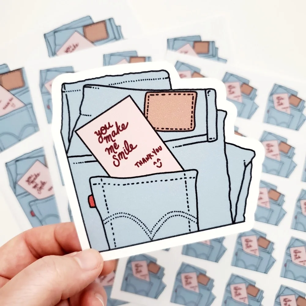 LB087 STICKERS Custom Poshmark Stickers You Make Me Smile Thank You Sticker - Picture 7 of 7